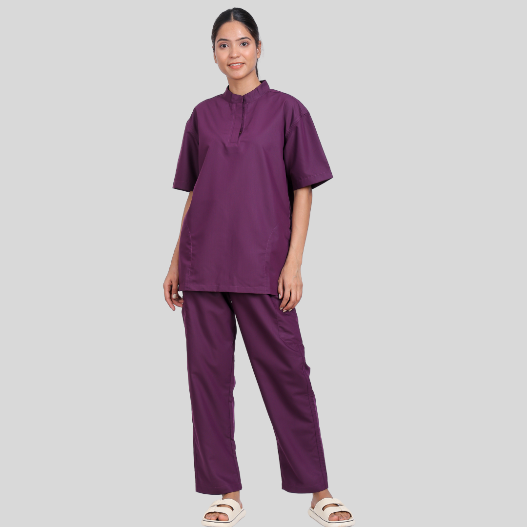 VINDA BAND COLLAR WOMEN– PLUM PURPLE