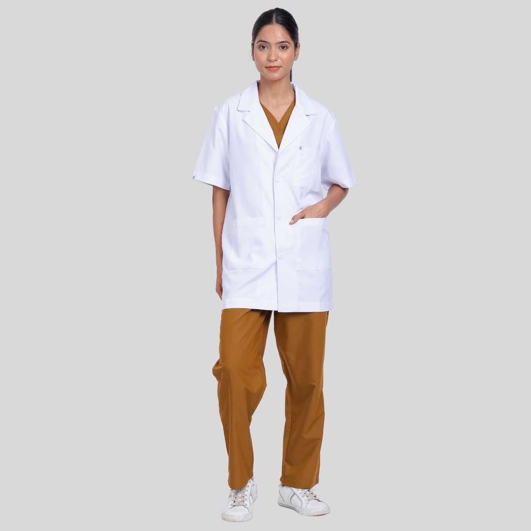 UNISEX LAB COAT WOMEN HALF SLEEVES