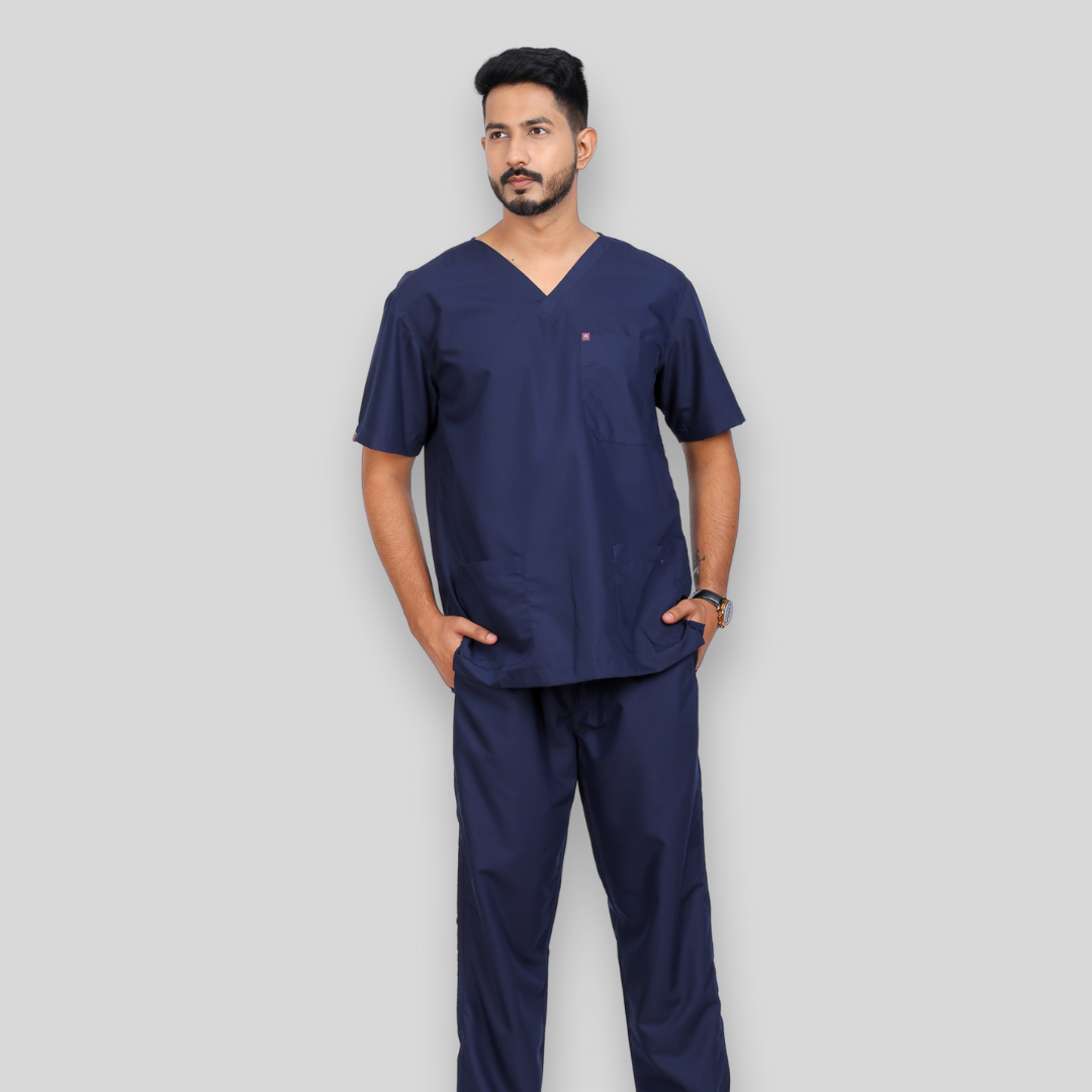 VEDA V-NECK MEN– MIDNIGHT BLUE SCRUB