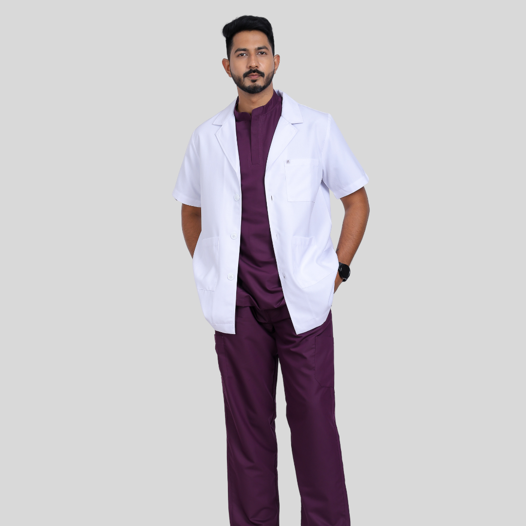 UNISEX LAB COAT MEN HALF SLEEVES