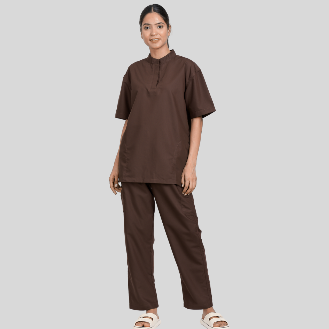 VINDA BAND COLLAR WOMEN - AMERICANO SCRUB