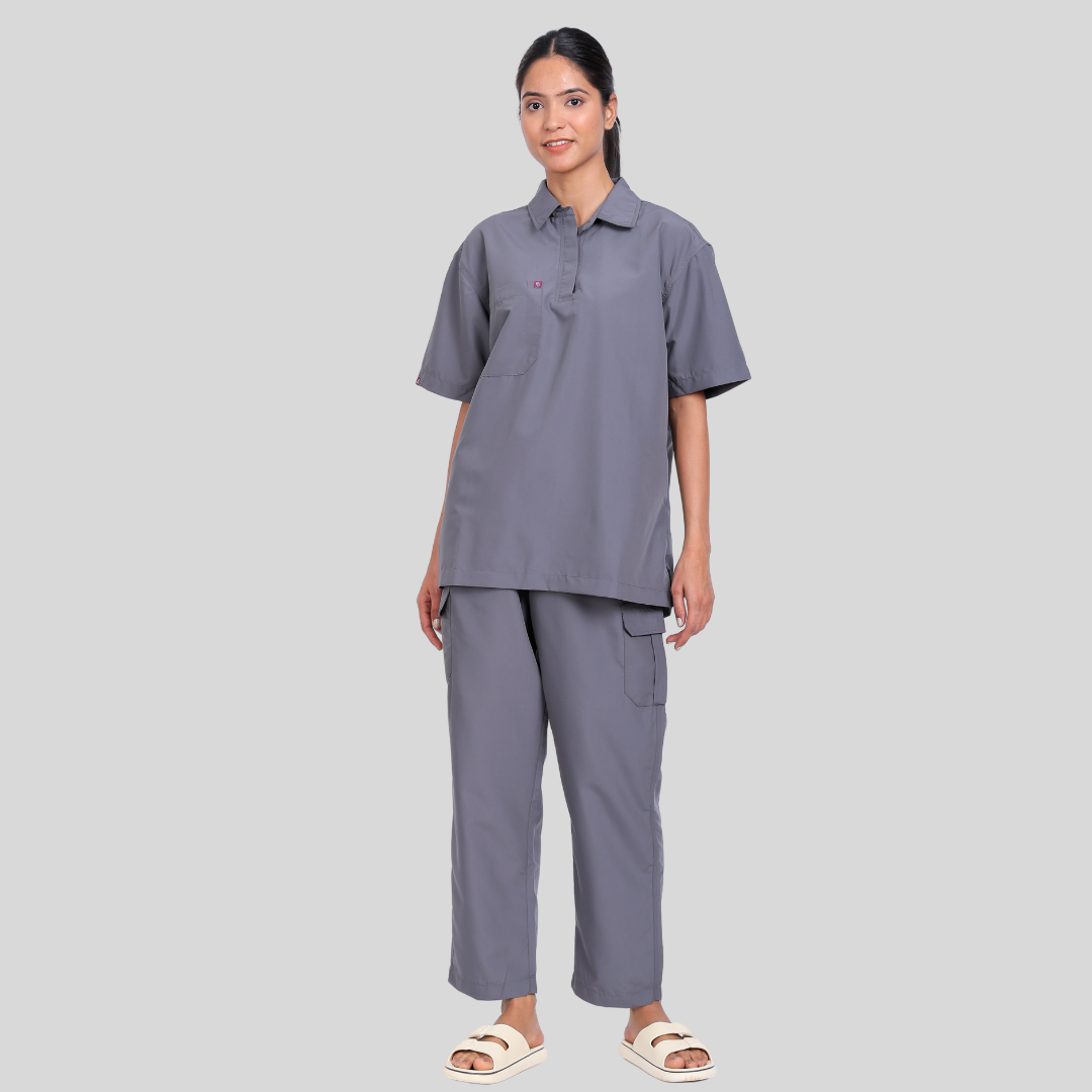 VIDHI POLO COLLAR WOMEN– SAGE GREY