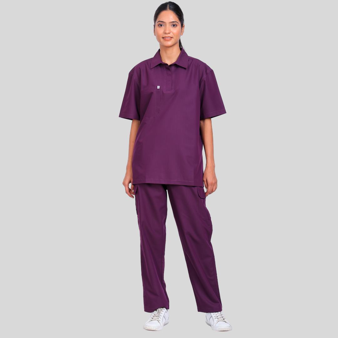 VIDHI POLO COLLAR WOMEN– PLUM PURPLE