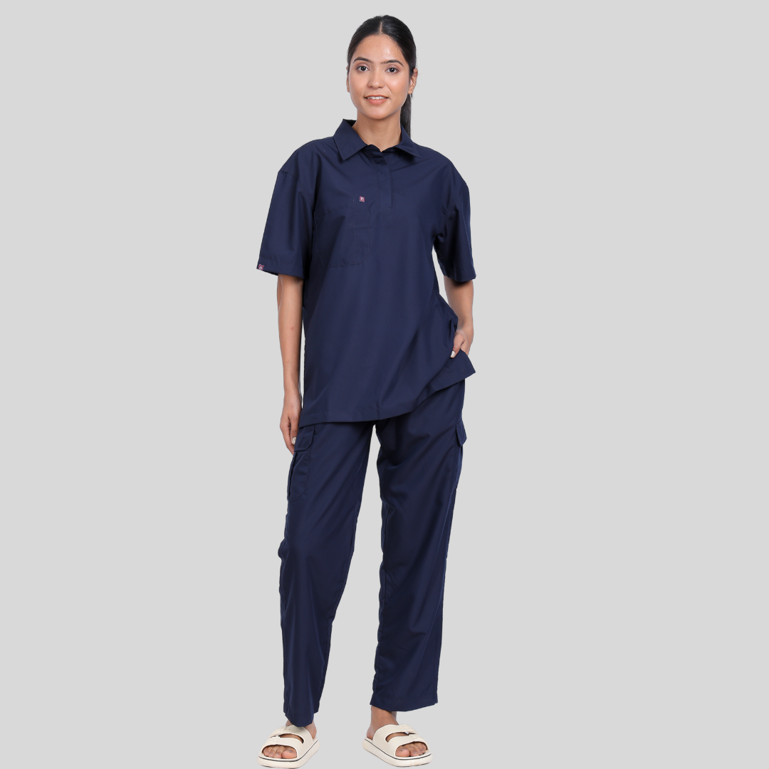 VIDHI POLO COLLAR WOMEN– MIDNIGHT BLUE