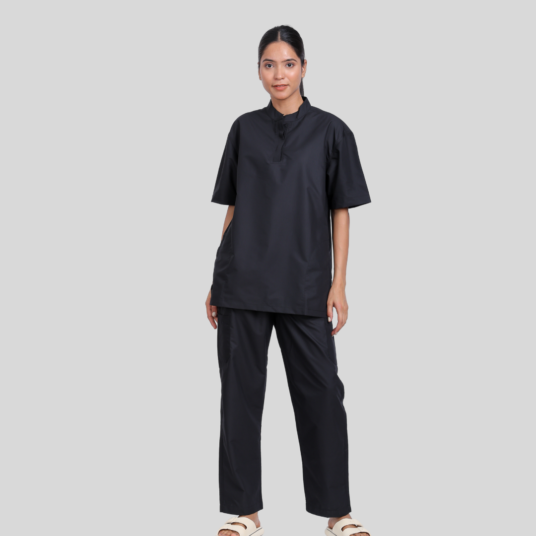 VINDA BAND COLLAR WOMEN– CHARCOAL BLACK