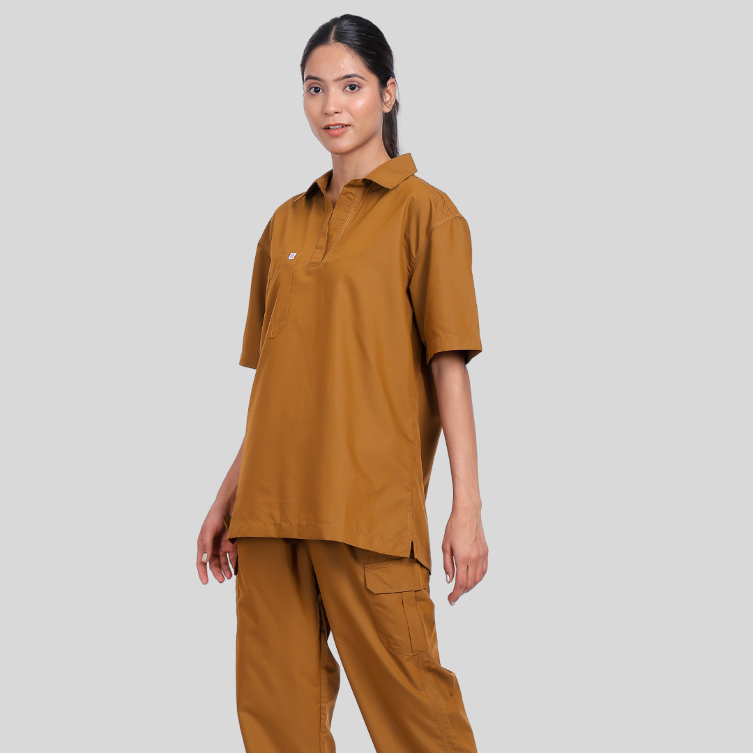 VIDHI POLO COLLAR WOMEN– DESERT CAMEL