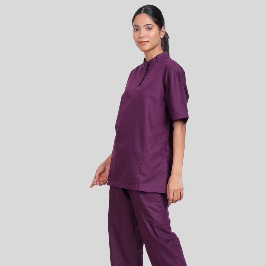 VINDA BAND COLLAR WOMEN– PLUM PURPLE