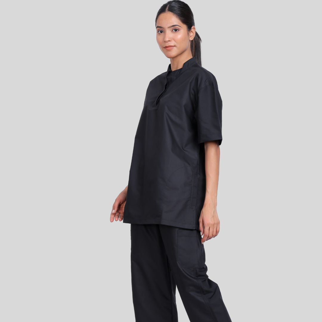 VINDA BAND COLLAR WOMEN– CHARCOAL BLACK