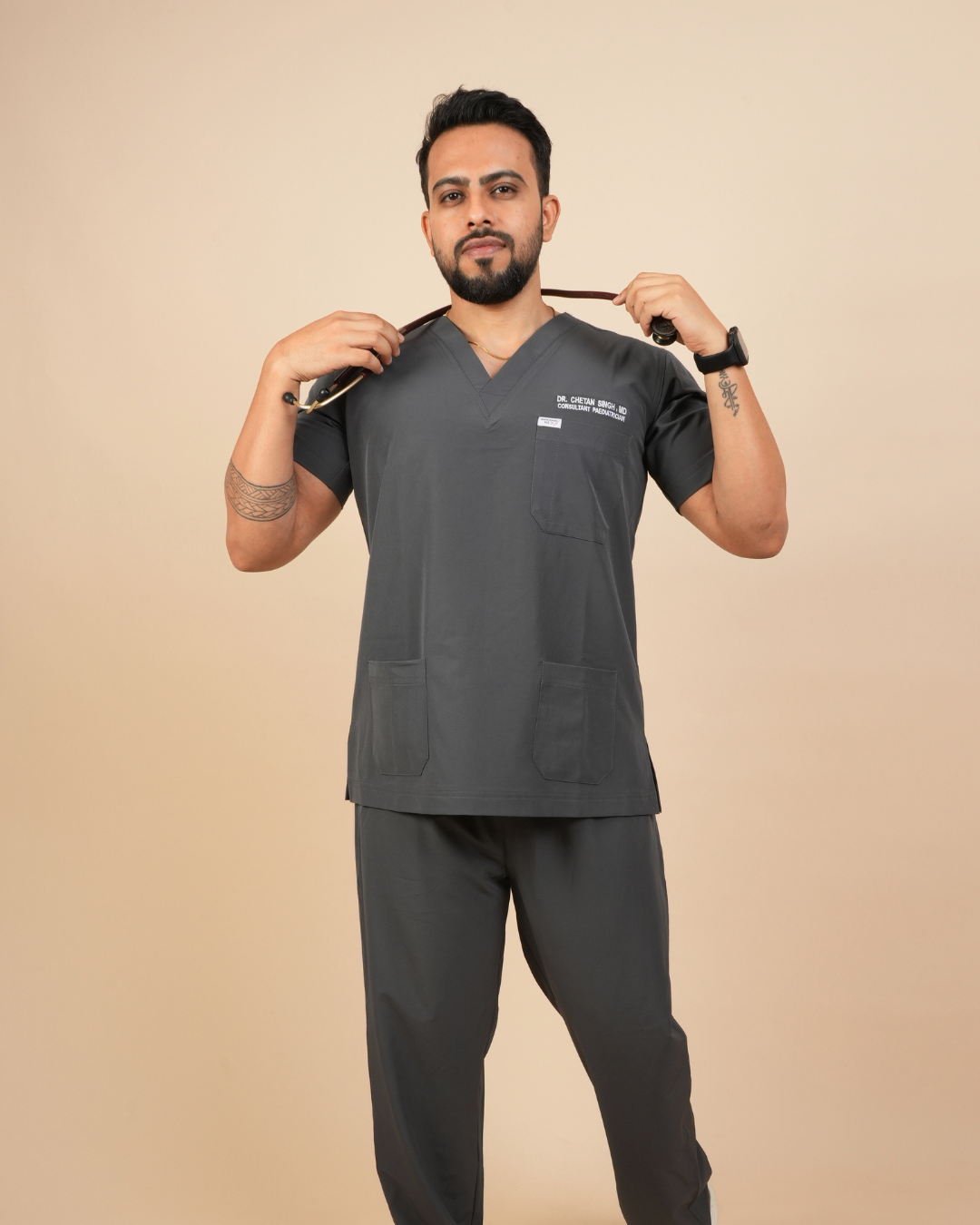 TMX ProFlex Scrub Set — Men · Gray