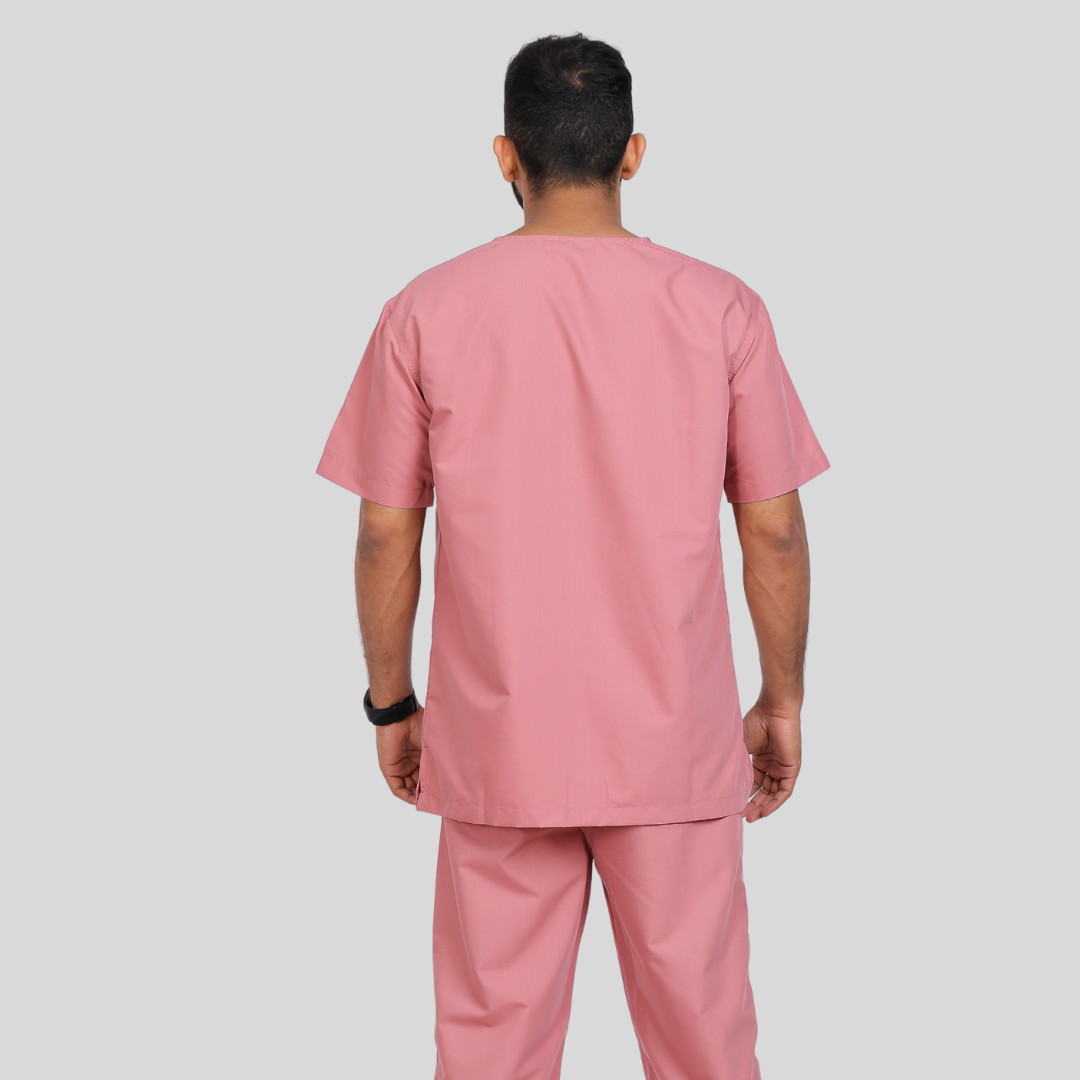 VEDA V-NECK MEN– ROSEATE PINK SCRUBS