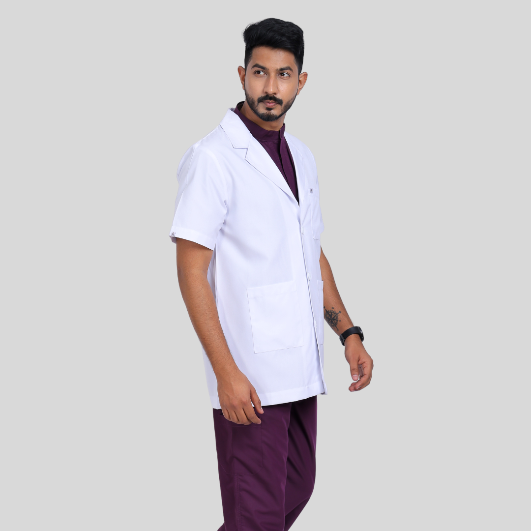 UNISEX LAB COAT MEN HALF SLEEVES