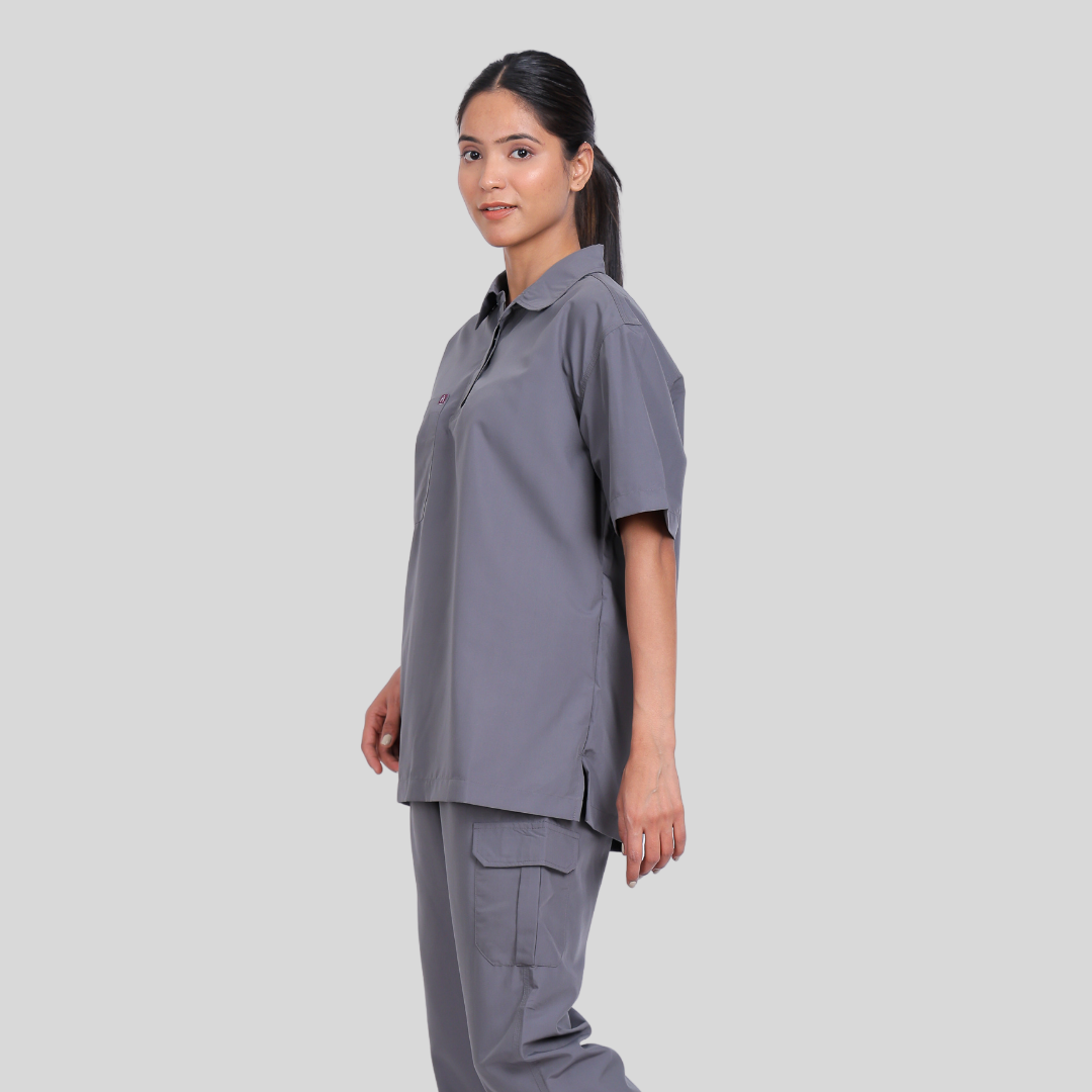 VIDHI POLO COLLAR WOMEN– SAGE GREY