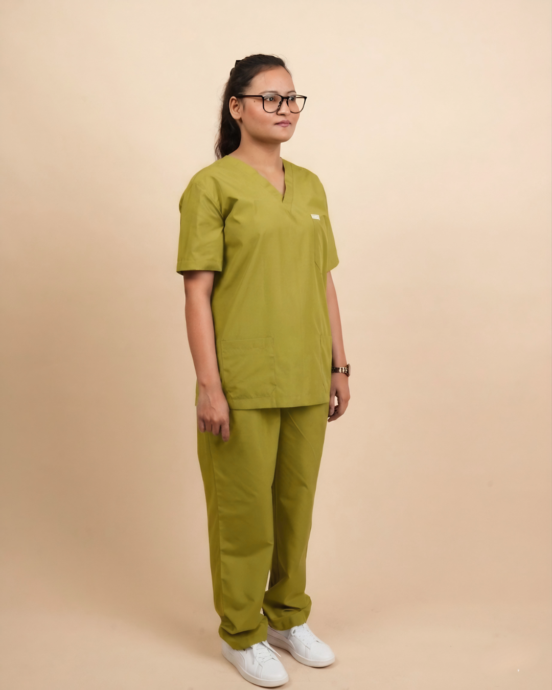 TMX EcoCure V-Neck Scrub Set — Women · Olive Green