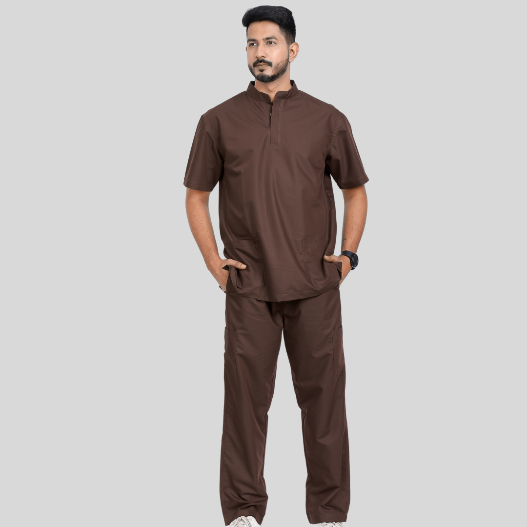 VINDA BAND COLLAR MEN - AMERICANO SCRUB