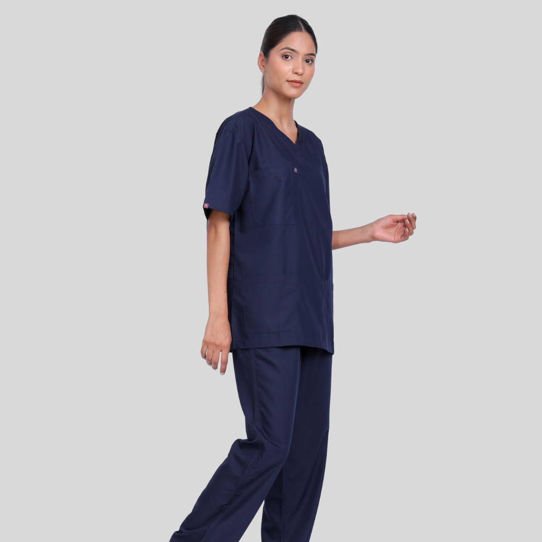 VEDA V-NECK WOMEN – MIDNIGHT BLUE SCRUB