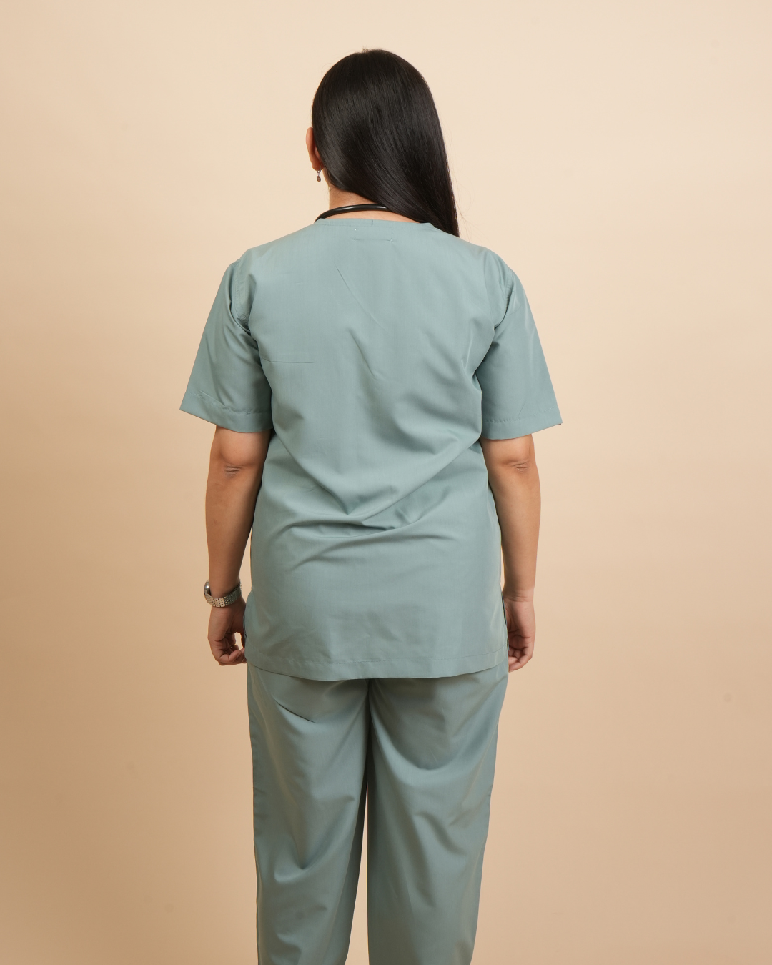 TMX Apex V-Neck Scrub Set — Women · Marine Green
