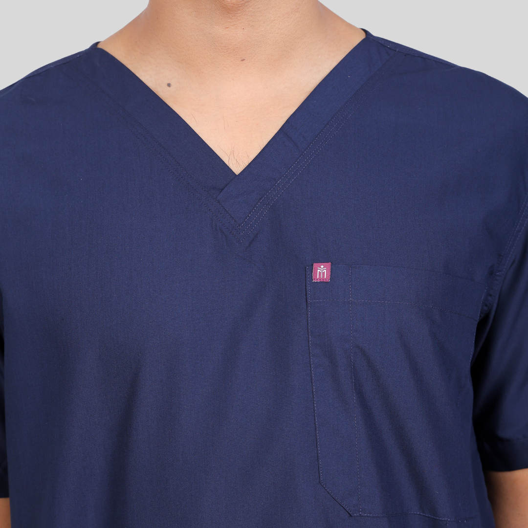 VEDA V-NECK MEN– MIDNIGHT BLUE SCRUB