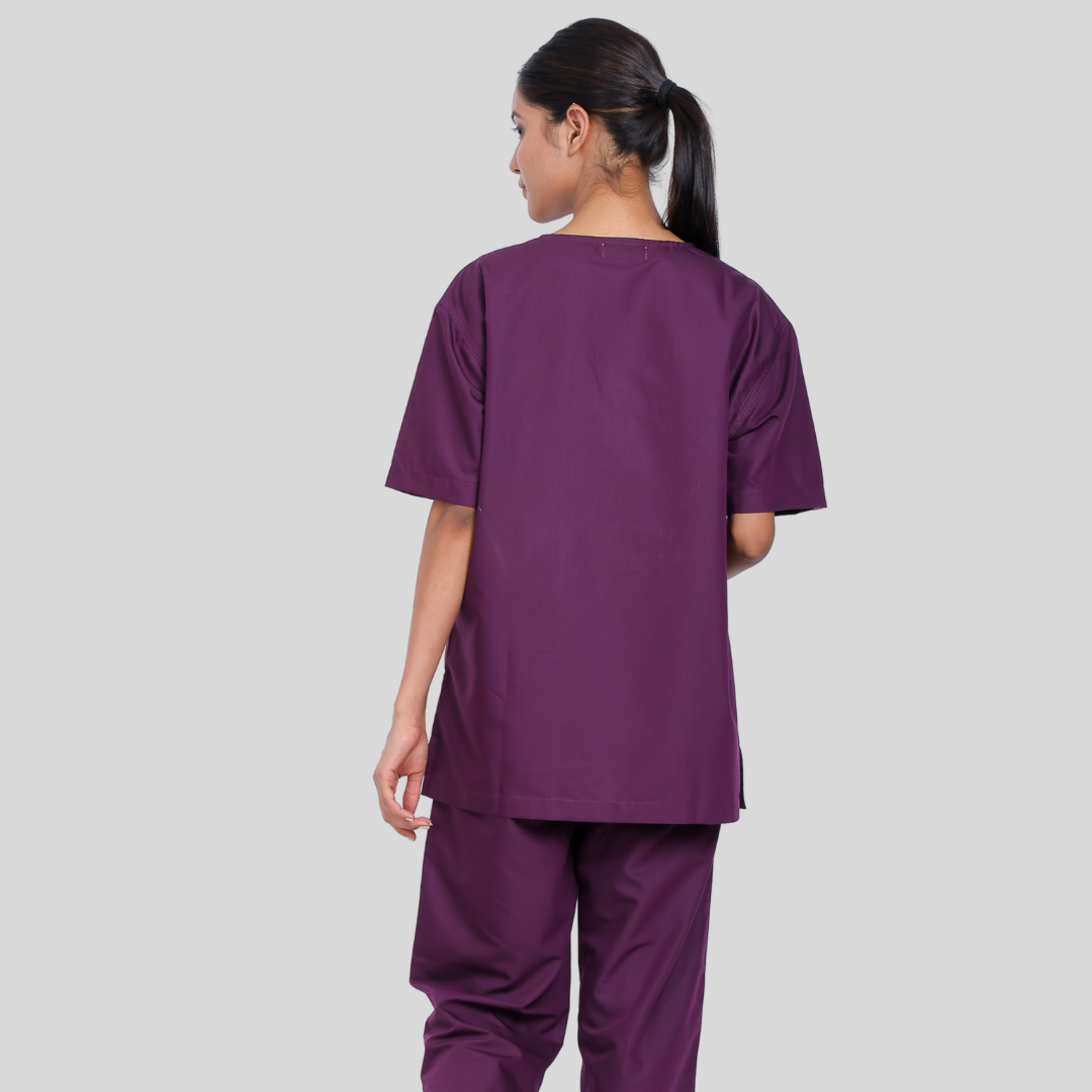 VEDA V-NECK WOMEN – PLUM PURPLE SCRUB