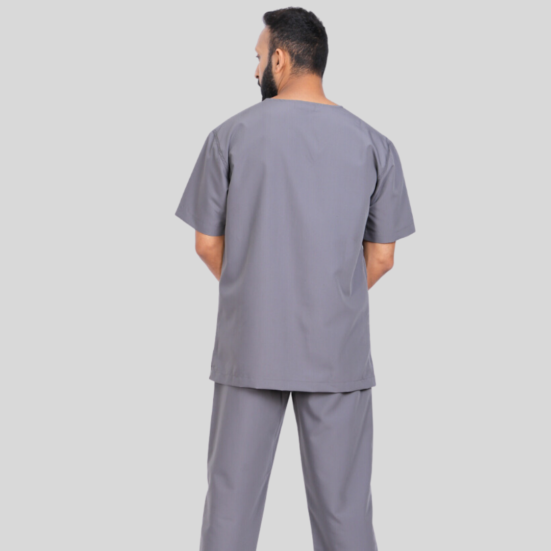 VEDA V-NECK MEN– SAGE GREY SCRUB
