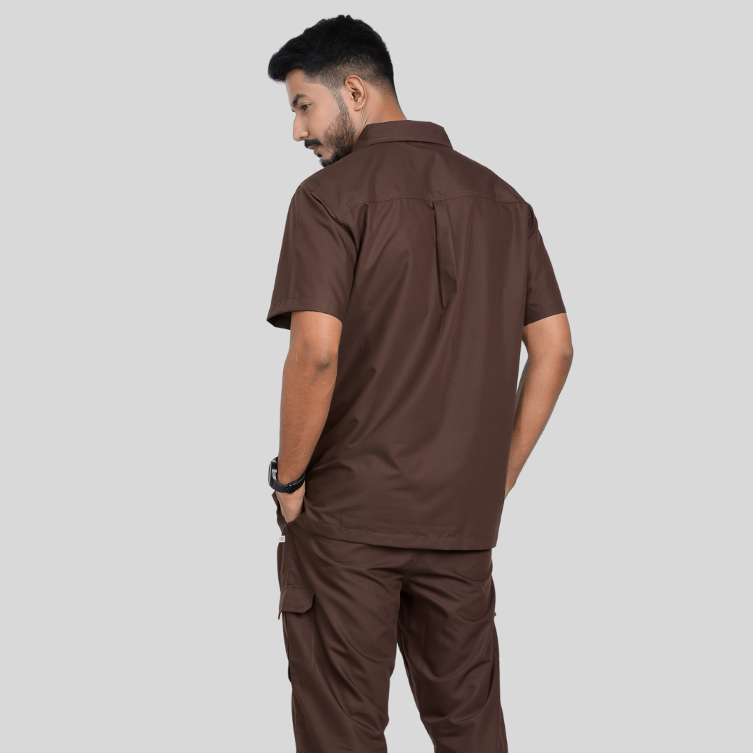VINDA BAND COLLAR MEN - AMERICANO SCRUB