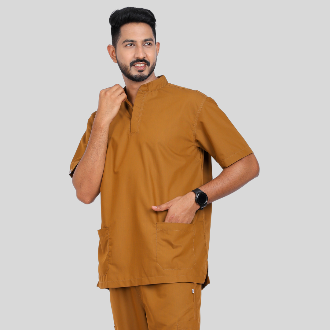 VINDA BAND COLLAR MEN– DESERT CAMEL SCRUB