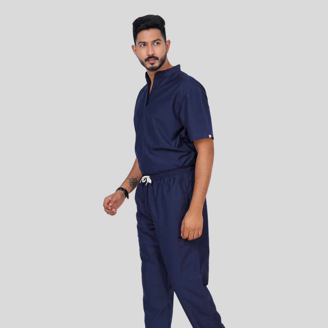 VINDA BAND COLLAR MEN– MIDNIGHT BLUE