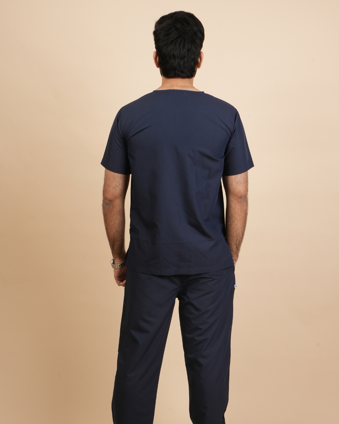 TMX Apex V-Neck Scrub Set — Men · Navy Blue