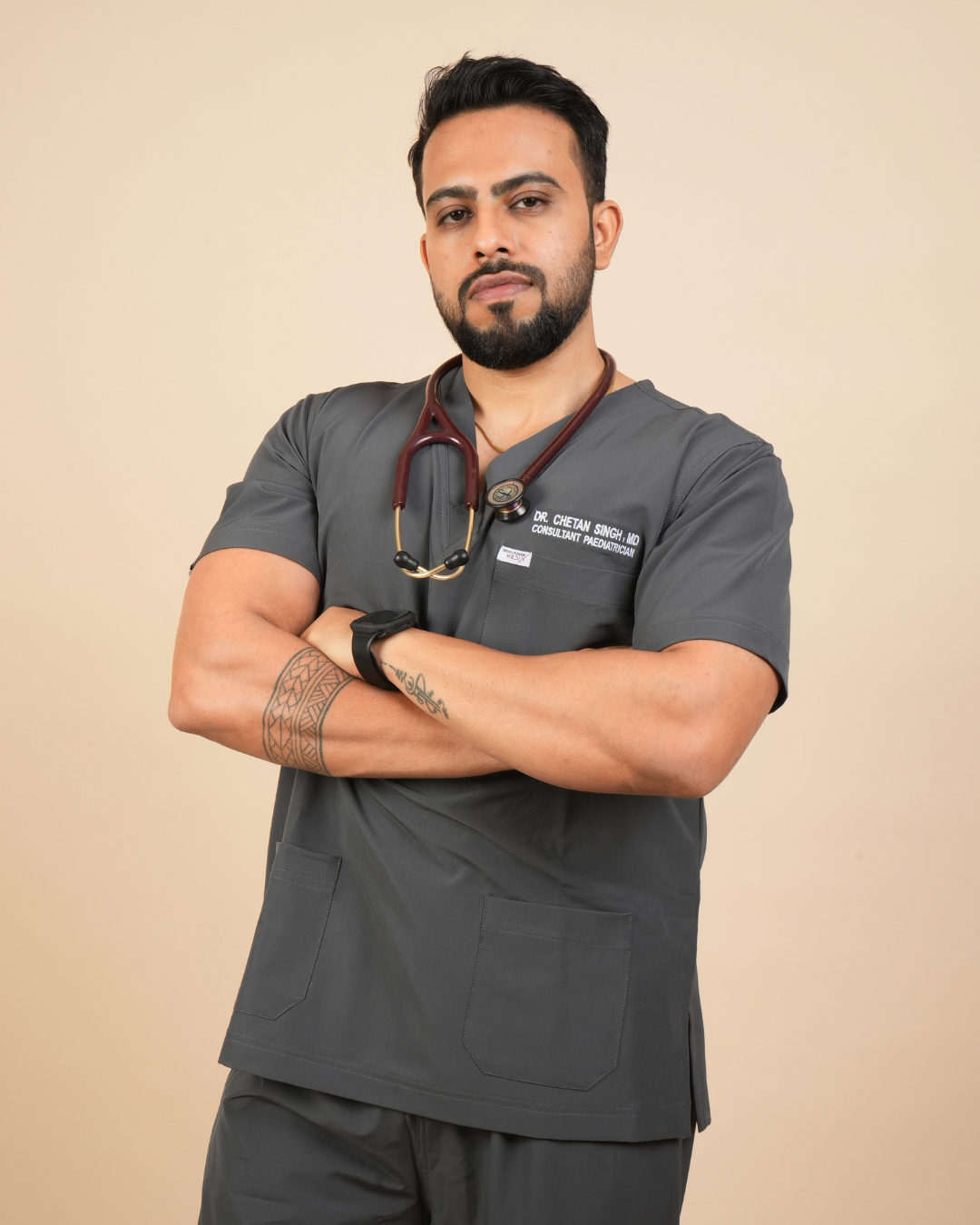 TMX ProFlex Scrub Set — Men · Gray