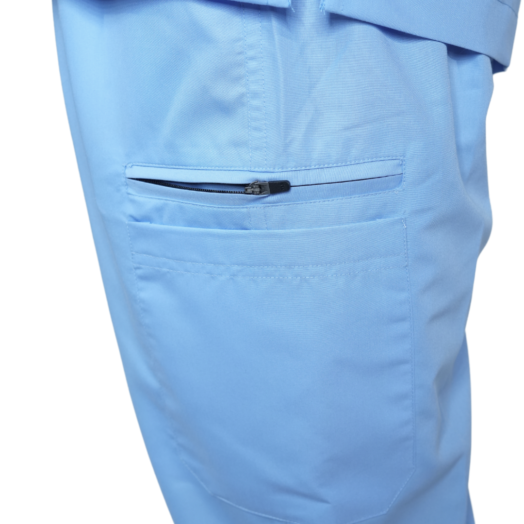 OSHIRA V NECK MEN - ICE BLUE SCRUB