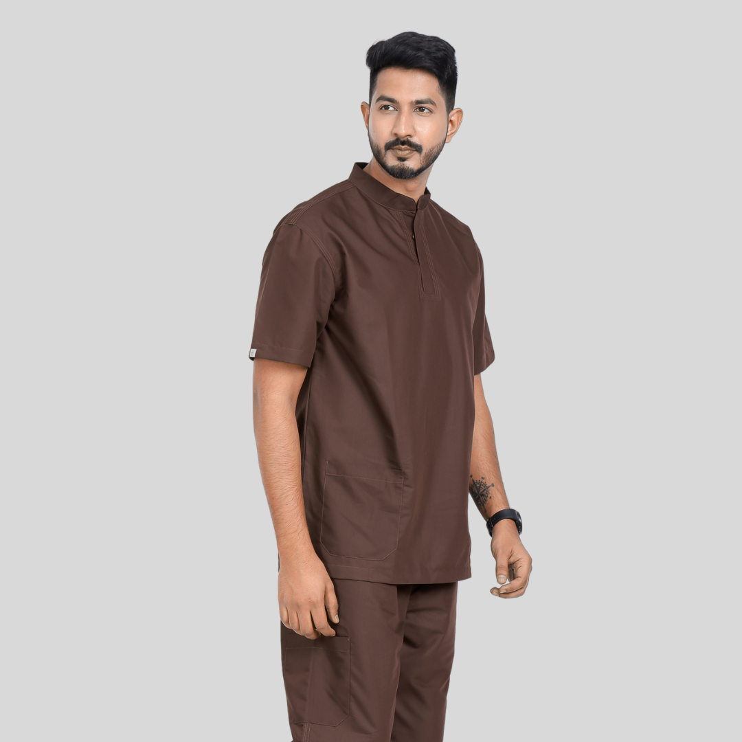 VINDA BAND COLLAR MEN - AMERICANO SCRUB