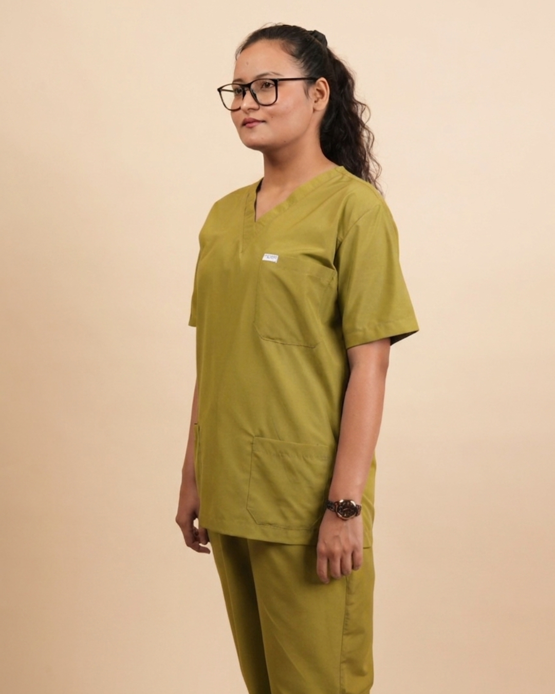 TMX EcoCure V-Neck Scrub Set — Women · Olive Green