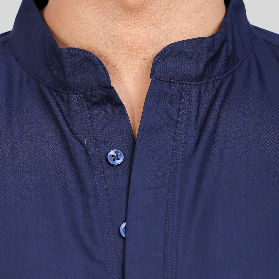 VINDA BAND COLLAR MEN– MIDNIGHT BLUE