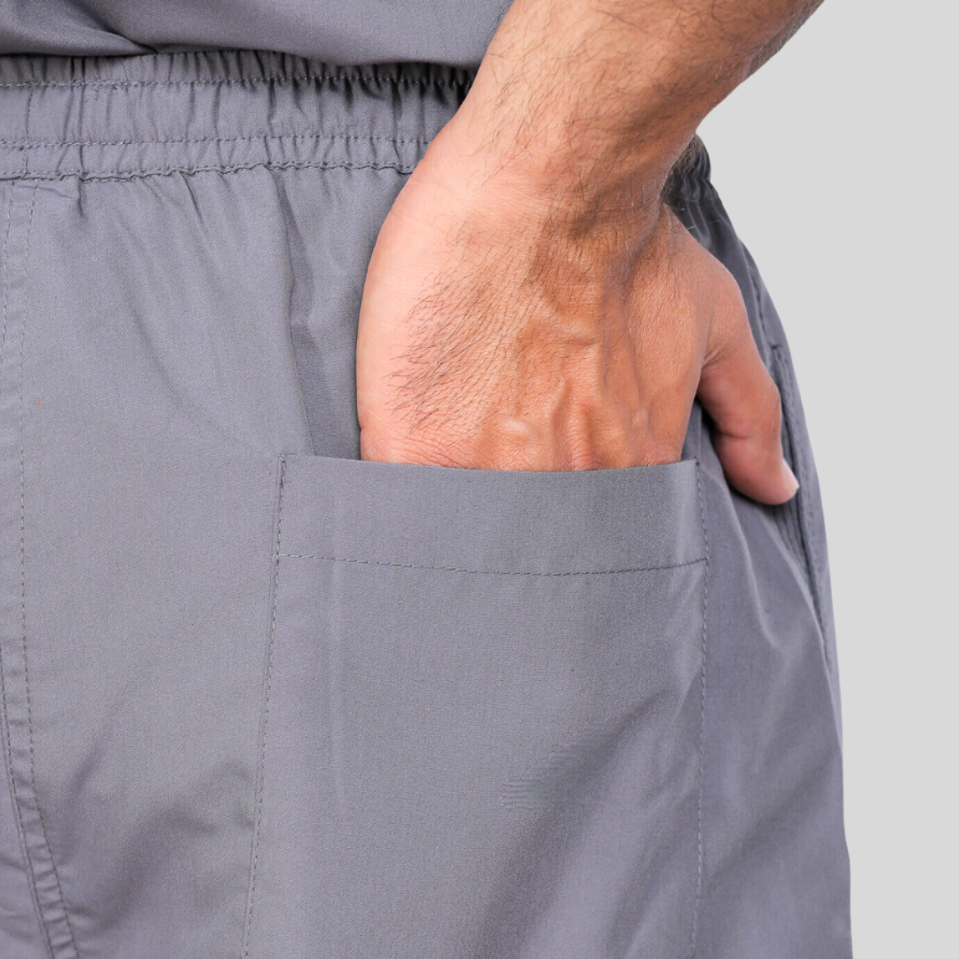 VEDA V-NECK MEN– SAGE GREY SCRUB