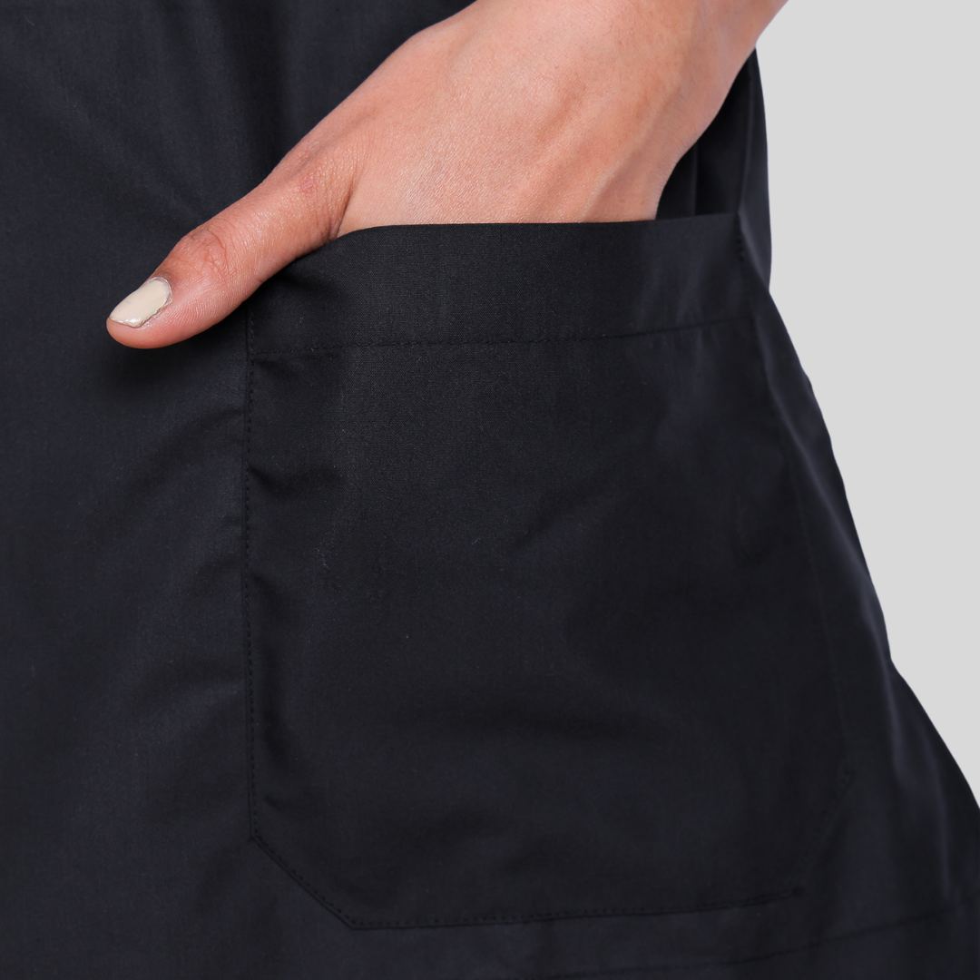 VEDA V-NECK WOMEN– CHARCOAL BLACK