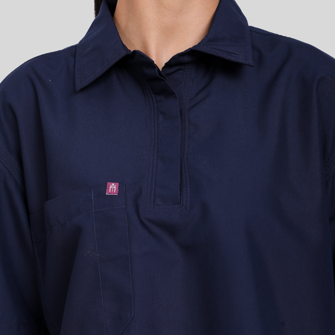 VIDHI POLO COLLAR WOMEN– MIDNIGHT BLUE