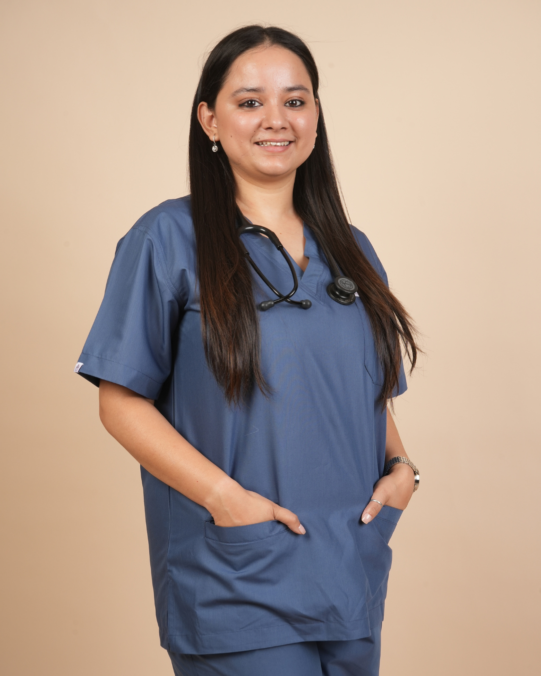 TMX Apex V-Neck Scrub Set — Women · Slate Blue