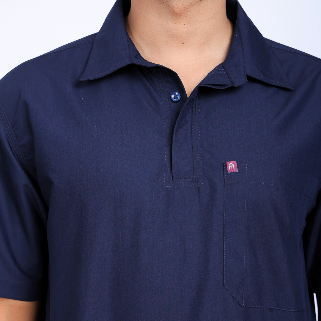VIDHI POLO COLLAR MEN– MIDNIGHT BLUE