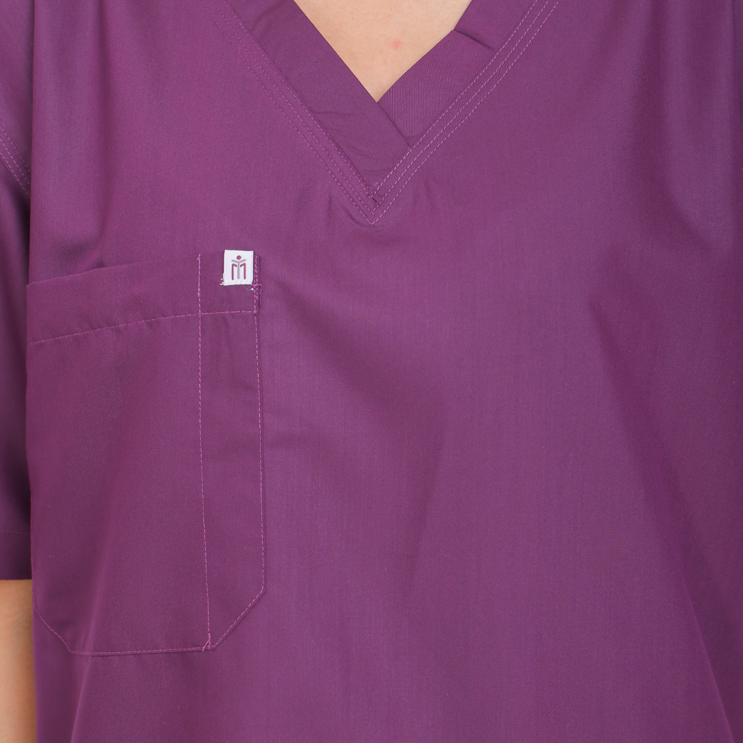 VEDA V-NECK WOMEN – PLUM PURPLE SCRUB
