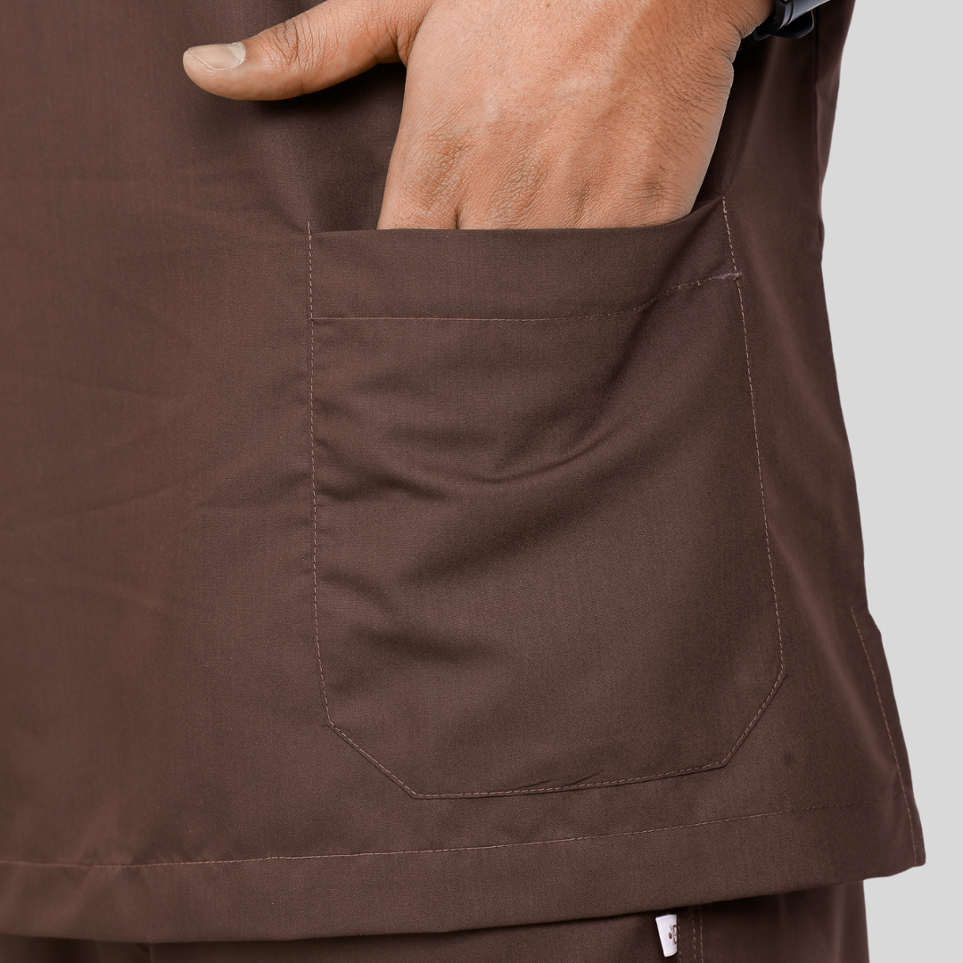 VINDA BAND COLLAR MEN - AMERICANO SCRUB