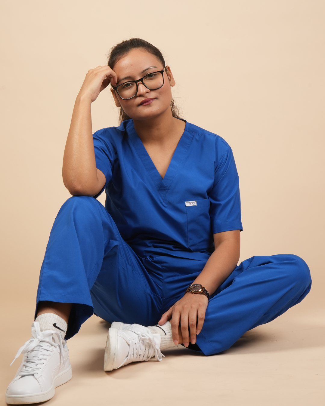 TMX EcoCure V-Neck Scrub Set — Women · Botanical Blue