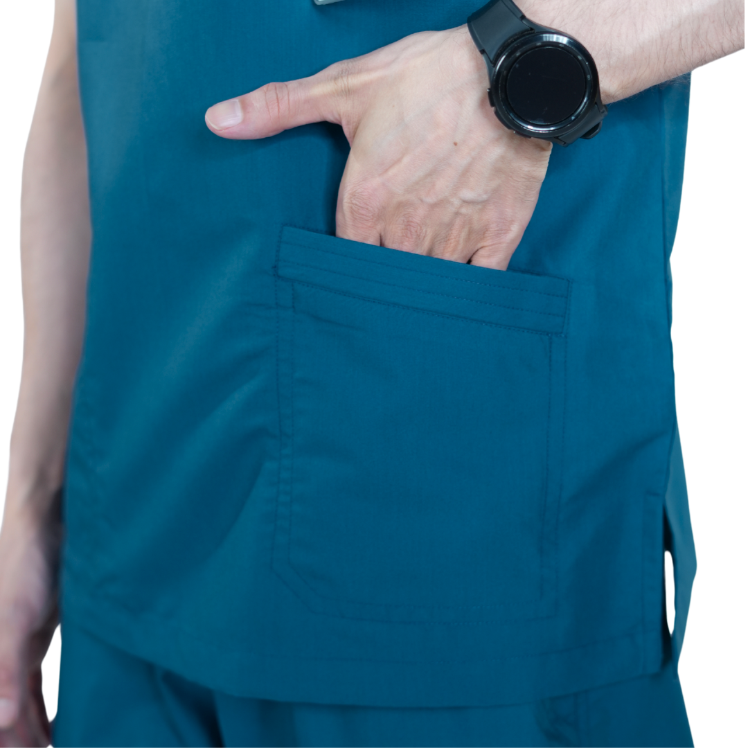 OSHIRA V NECK MEN - ARTIC SCRUB