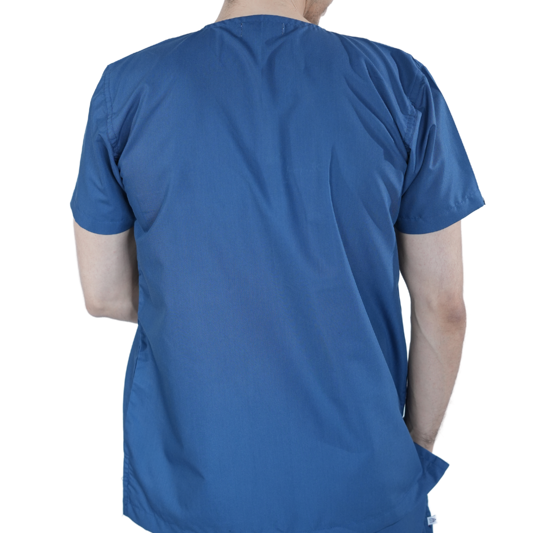 OSHIRA V NECK MEN - ATLANTIC BLUE SCRUB