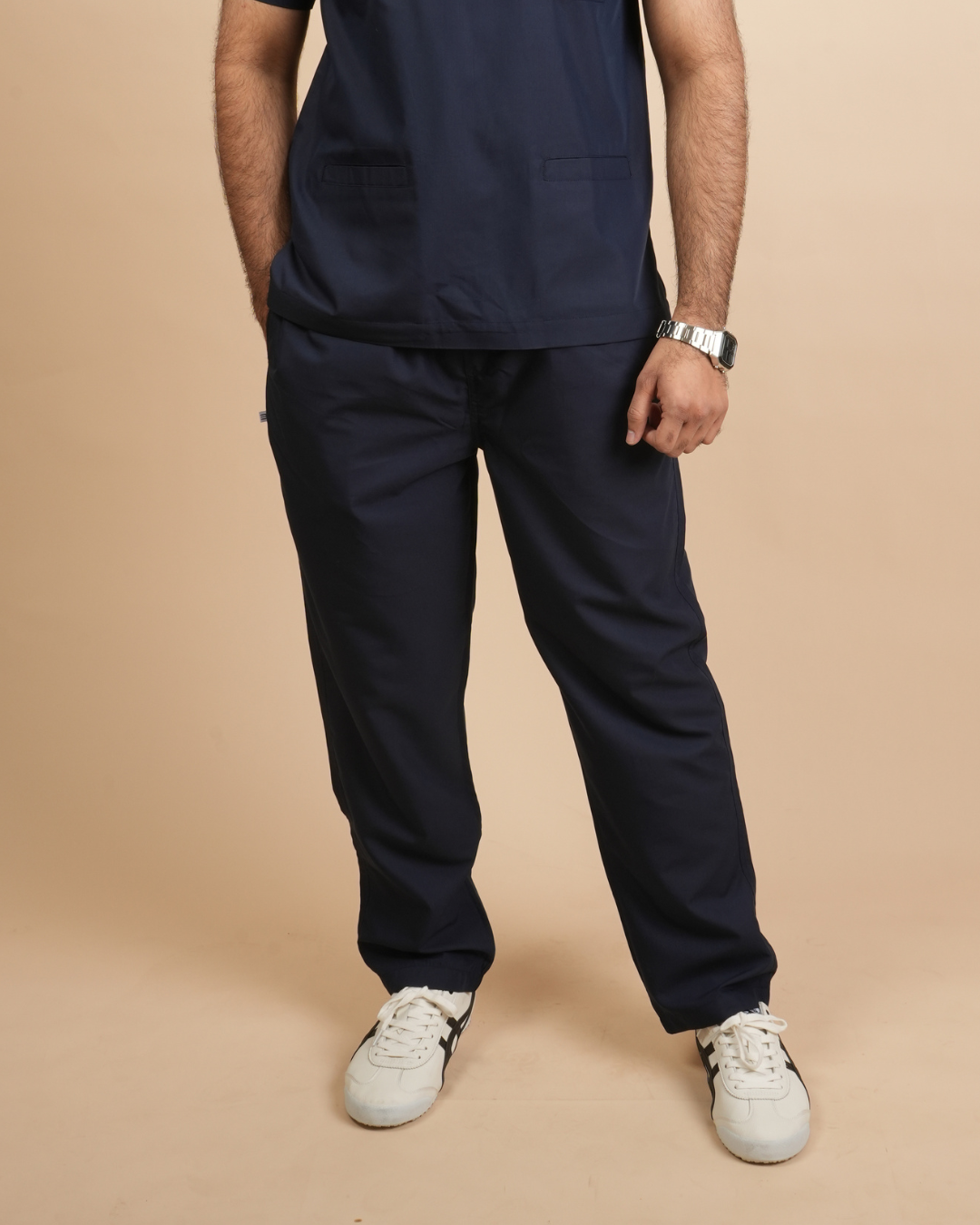 TMX Apex V-Neck Scrub Set — Men · Navy Blue