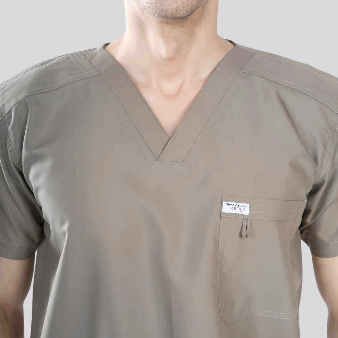 OSHIRA V NECK MEN - WARM SAND SCRUB