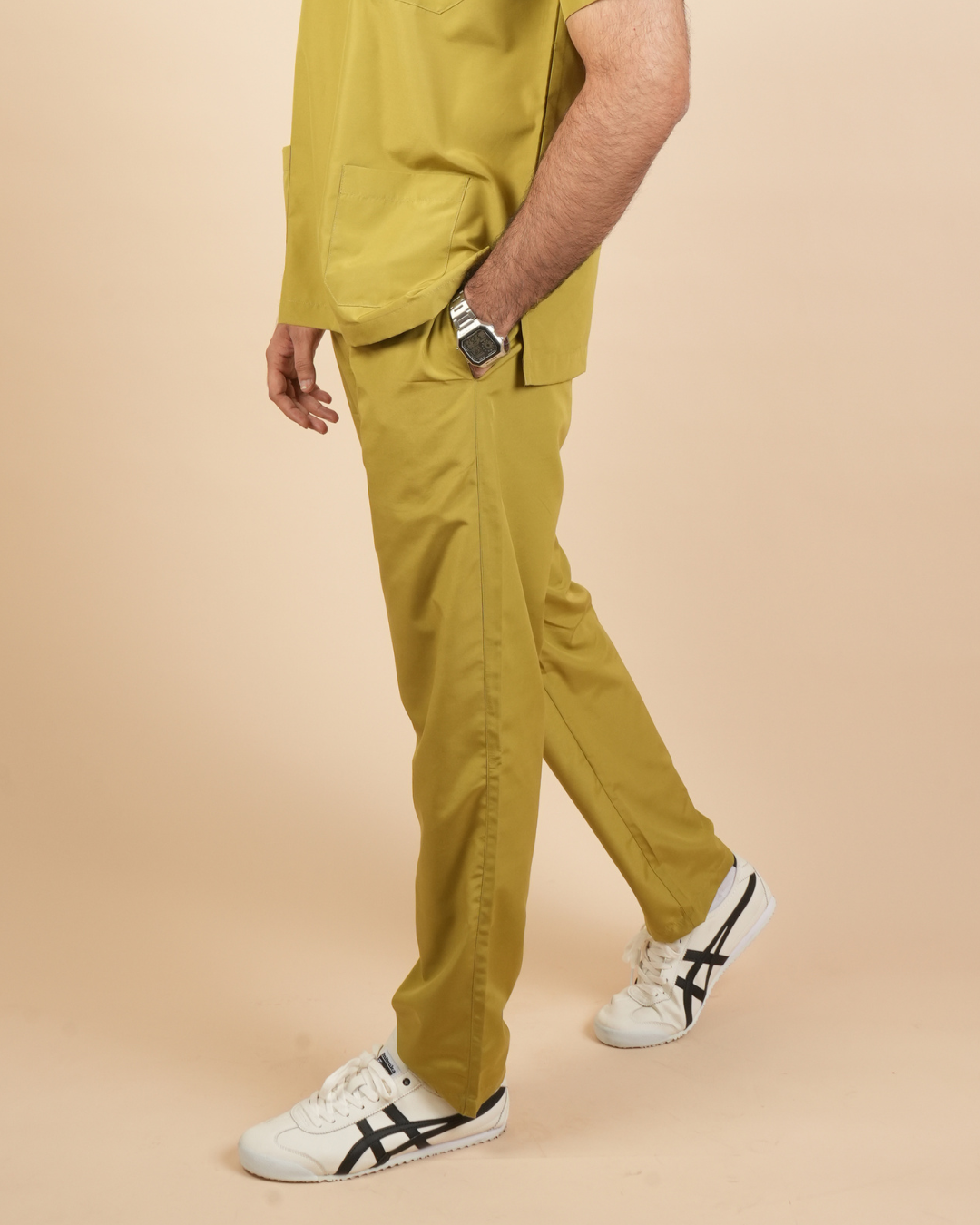 TMX Essential V-Neck Scrub Set — Men · Olive Green