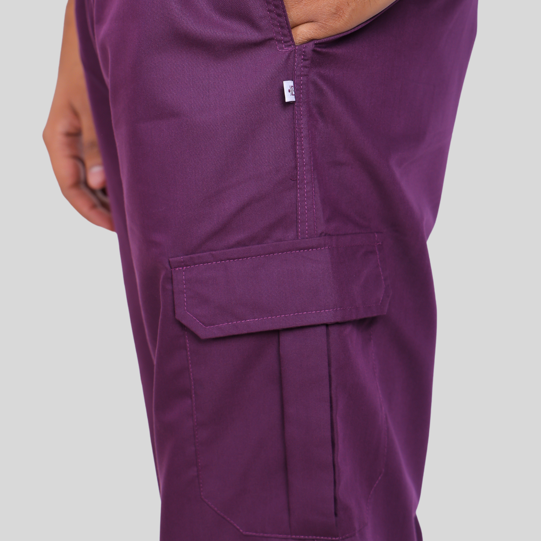 VIDHI POLO COLLAR MEN– PLUM PURPLE SCRUB