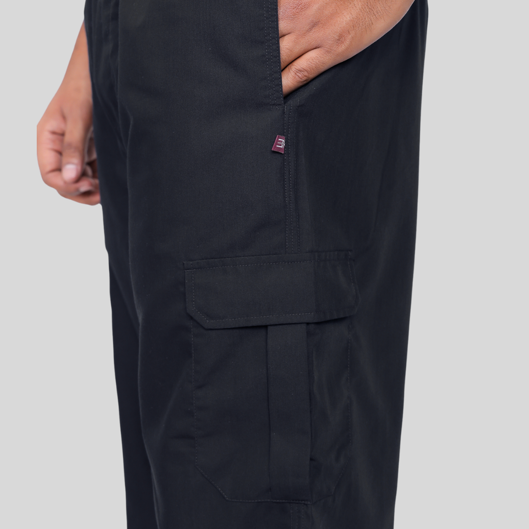 VIDHI POLO COLLAR MEN– CHARCOAL BLACK SCRUB