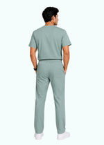 Apex V-Neck Scrub Set — Men · Marine Green