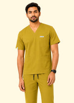 EcoCure V-Neck Scrub Set — Men · Olive Green