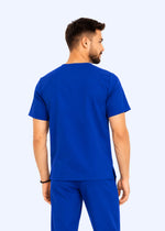 EcoCure V-Neck Scrub Set — Men · Royal Blue